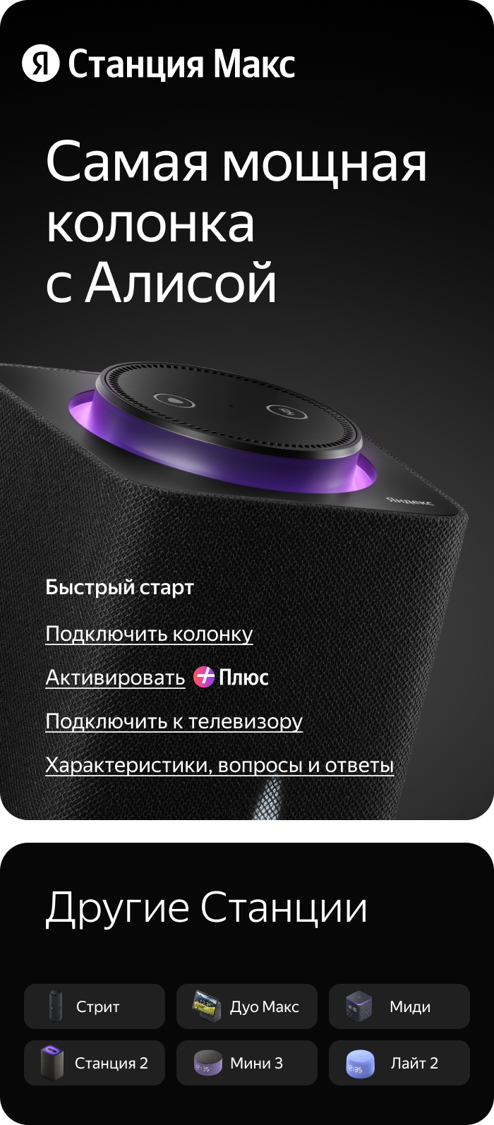 Быстрый старт. Станция Макс, самая мощная колонка с Алисой